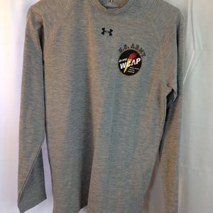 under armor heat gear  shirt gray ARMY WCAP